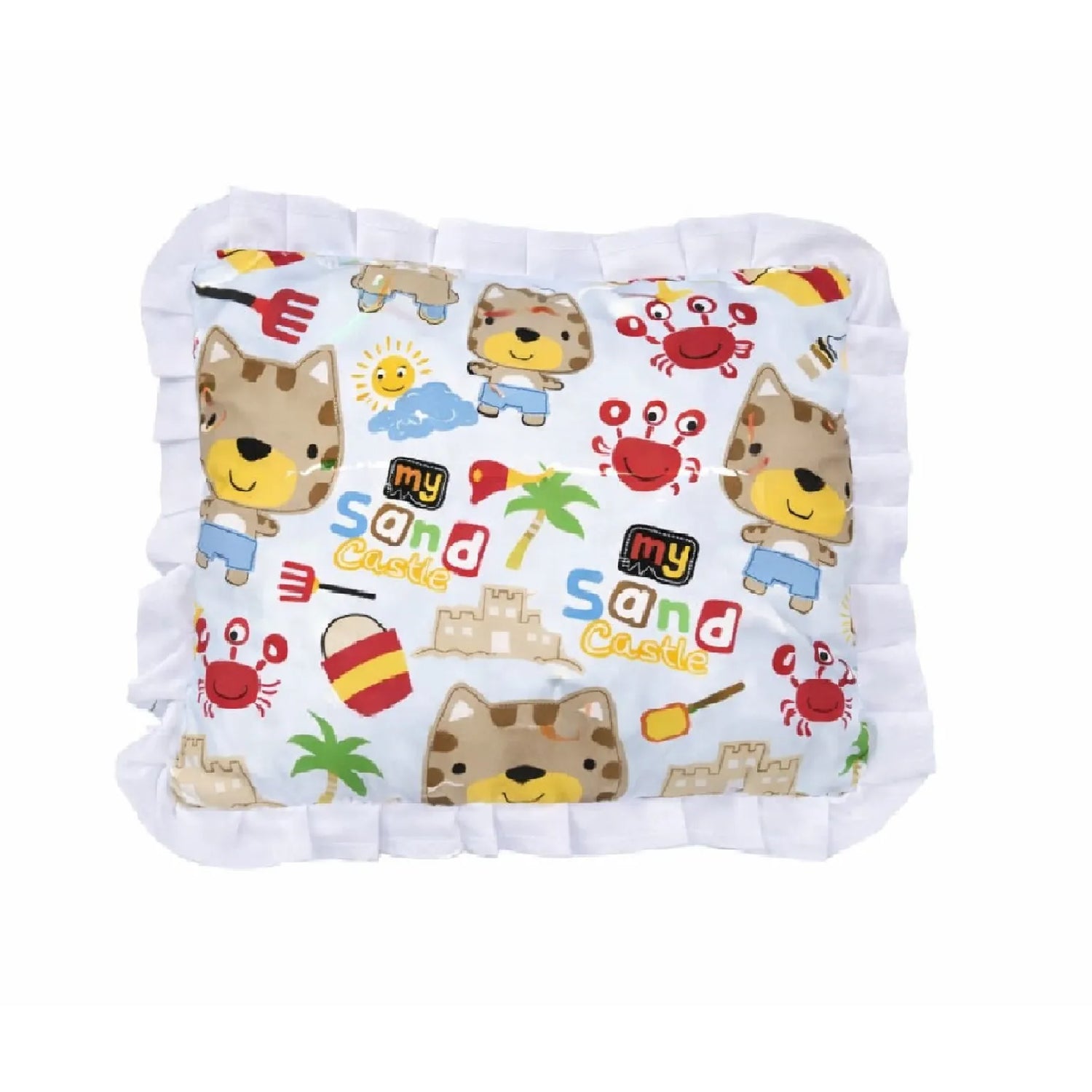 Tink Rink Head-Shaping Mustard Seeds Baby Pillow for Newborns (0-6 Months) Little Beach Buddy