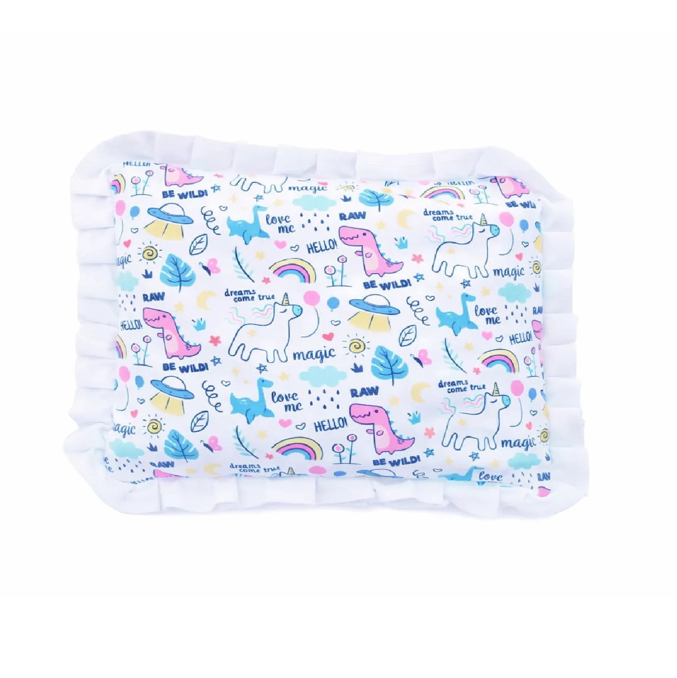 Tink Rink Head-Shaping Mustard Seeds Baby Pillow for Newborns (0-6 Months) Dreamland Dino